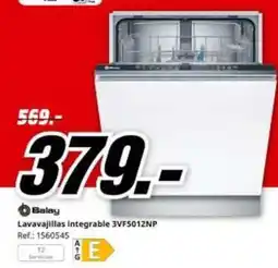 MediaMarkt Balay - lavavajillas integrable oferta