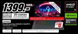 MediaMarkt Lenovo - portátil gaming 15aph11 oferta