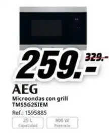 MediaMarkt Aeg - microondas con grill tmss625iem oferta