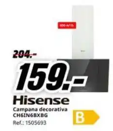 MediaMarkt Hisense - campana decorativa ch6in6bxbg oferta