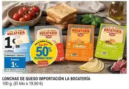 E.Leclerc La bocateria - lonchas de queso importacion oferta