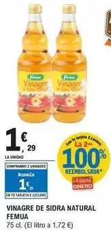 E.Leclerc Femua - vinagre de sidra natural oferta
