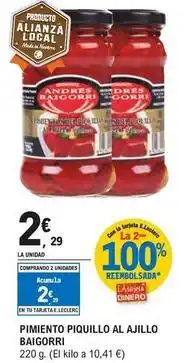 E.Leclerc Baigorri - pimiento piquillo al ajillo oferta