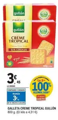 E.Leclerc Gullón - galleta creme tropical oferta