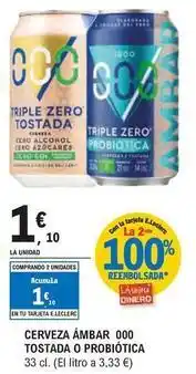 E.Leclerc Ambar - cerveza tostada o probiotica oferta