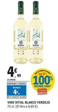 E.Leclerc Rueda - vino sitial blanco verdejo oferta