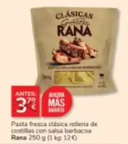 Consum Rana pasta fresca clásica rellena de costillas con salsa barbacoa oferta