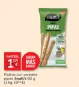 Consum Snatt's palitos con cereales pipas oferta