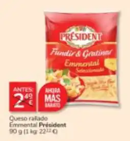 Consum President queso rallado emmental seleccionado oferta