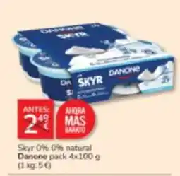 Consum Danone Skyr 0% 0% natural oferta