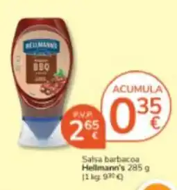 Consum Hellmann's salsa barbacoa oferta