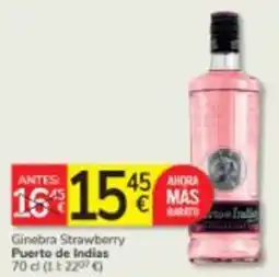 Consum Puerto de Indias Ginebra Strawberry oferta