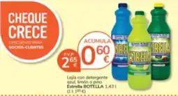 Consum Estrella lejía con detergente azul limon o pino oferta