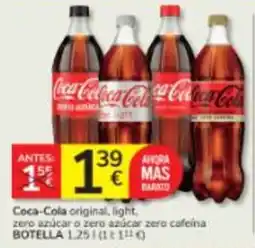 Consum Coca-Cola original, light, zero azúcar o zero azúcar zero cafeína oferta