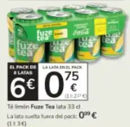 Consum Fuze Tea té limón oferta