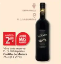 Consum Castillo de Menara vino tinto reserva oferta