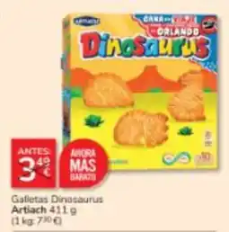 Consum Artiach galletas dinosaurus oferta