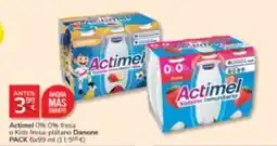 Consum Actimel 0% 0% fresa o Kids fresa-plátano Danone oferta