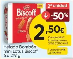 FROIZ Lotus Helado Bombón mini Biscoff oferta