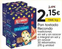 FROIZ Recondo pan tostado oferta