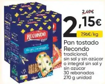FROIZ Recondo pan tostado oferta