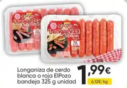 FROIZ ElPozo longaniza de cerdo blanca o roja oferta