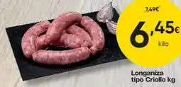 FROIZ Longaniza tipo Criollo oferta