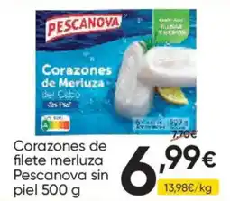 FROIZ Pescanova corazones de filete merluza del cabo sin piel oferta