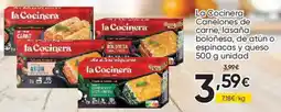 FROIZ la Cocinera Canelones de carne, lasaña boloñesa, de atún o espinacas y queso oferta