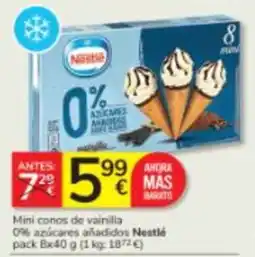 Consum Nestlé mini conos de vainilla oferta