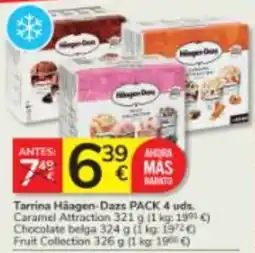 Consum Häagen-Dazs tarrina pack 4 uds oferta