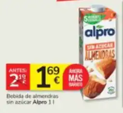 Consum Alpro bebida de almendras sin azúcar oferta