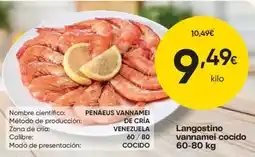 FROIZ Langostino vannamei cocido oferta