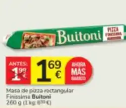 Consum Buitoni masa de pizza rectangular finissima oferta