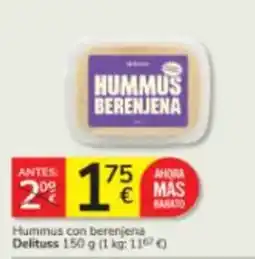 Consum Delituss hummus con berenjena oferta