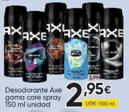 FROIZ Desodorante Axe gama core spray oferta