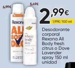FROIZ Rexona all body fresh oferta