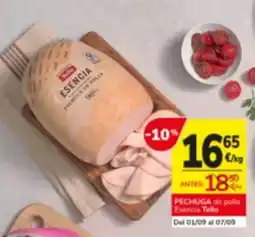 Consum Tello pechuga de pollo esencia oferta