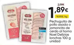 FROIZ Noel Delizias pechugita de pollo asada o jamoncito de cerdo al horno oferta