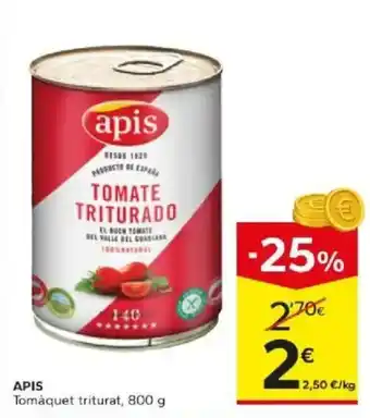 Apis tomate triturado