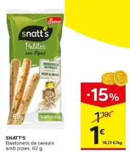 Caprabo snatt's palitos con pipas oferta