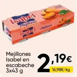 Cash FROIZ Isabel mejillones en escabeche oferta