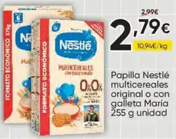 FROIZ Nestlé papilla multicereales original o con galleta María oferta
