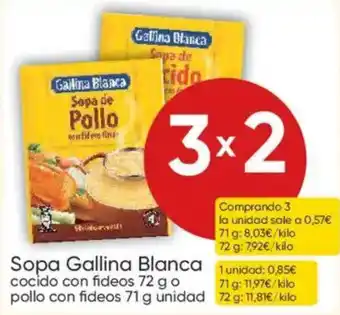 FROIZ Gallina Blanca sopa de pollo con fideos oferta