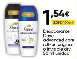 Cash FROIZ Dove desodorante advanced care roll-on original o invisible dry oferta