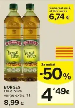 Caprabo Borges oli d'oliva verge extra oferta