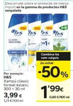 Caprabo H&S xampú oferta