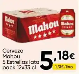 Cash FROIZ Mahou 5 Estrellas oferta