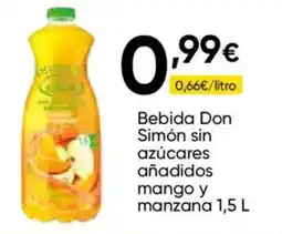 Cash FROIZ Bebida Don Simón sin azúcares añadidos mango y manzana oferta