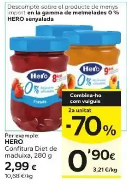Caprabo Hero confitura de maduixa oferta